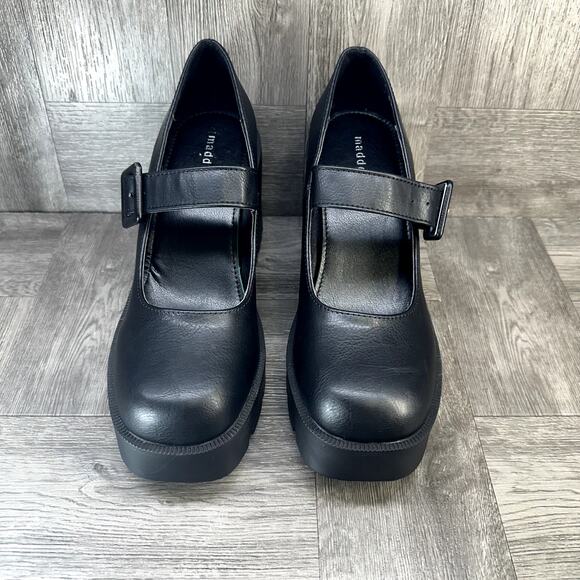 Madden Girl Tripper Platform Mary Jane Block Heel Women size 8.5 Black - Picture 4 of 8